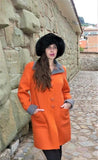 Alpaca Coat: Rust - Pearl Grey (Reversible) - Homunculus