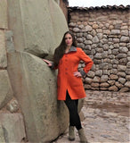 Alpaca Coat: Rust - Pearl Grey (Reversible) - Homunculus