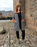 Alpaca Coat: Rust - Pearl Grey (Reversible) - Homunculus