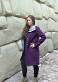 Alpaca Coat: Purple - Light Grey (Reversible) - Homunculus
