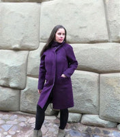 Alpaca Coat: Purple - Light Grey (Reversible) - Homunculus