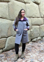 Alpaca Coat: Purple - Light Grey (Reversible) - Homunculus
