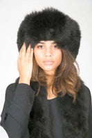 Alpaca Russian Hat & Stole - Black - Homunculus