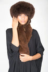 Alpaca Russian Hat & Stole - Brown - Homunculus
