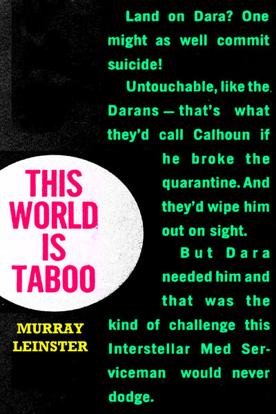 "This World Is Taboo" by Murray Leinster (Nook / ePub Edition) - Preview Available) - Homunculus